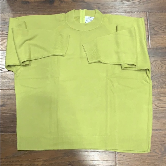 lime green mock turtleneck